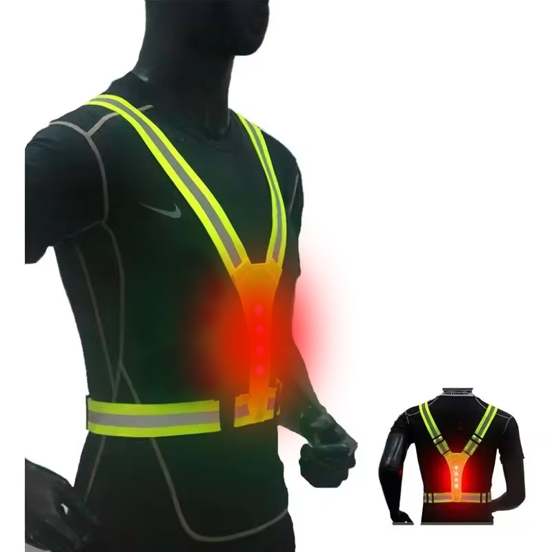 LED Running Vest Reflective Gl - Reflective Vest Cycling 评论和价格
